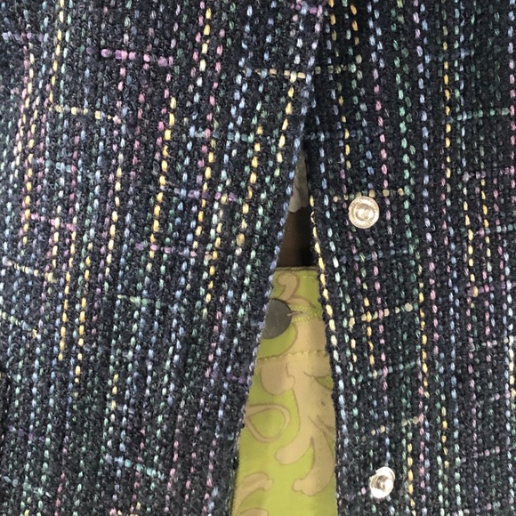 PRICE DROP Tweed Blazer with Tweed Flower Pin - Picture 5 of 12